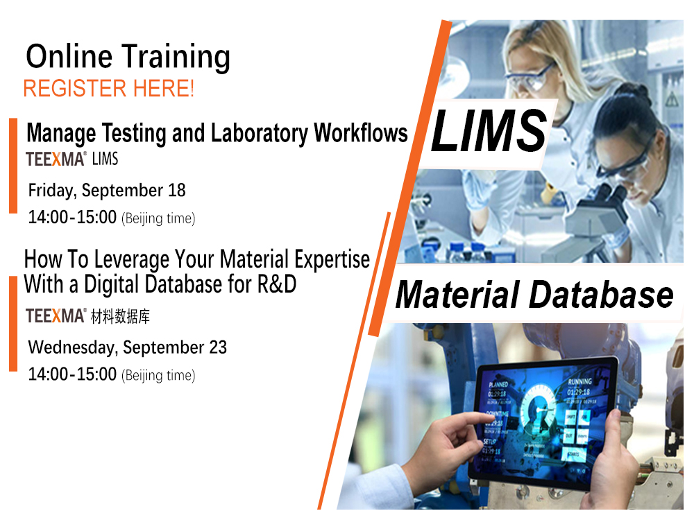 Online trainings: TEEXMA LIMS & Materials